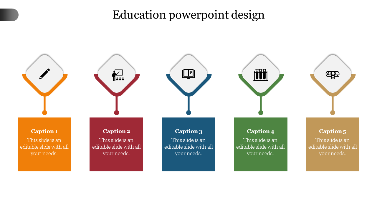 Free - Effective Education PowerPoint Design In Multicolor Model